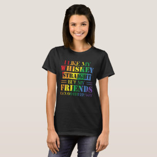 T-shirt J'Aime Mon Whiskey Tout De Suite Mais Mes Amis Peu