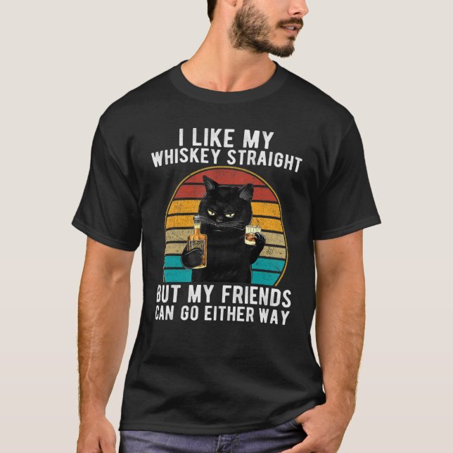 T-shirt J'Aime Mon Whiskey Tout De Suite Mais Mes Amis Peu (Devant)