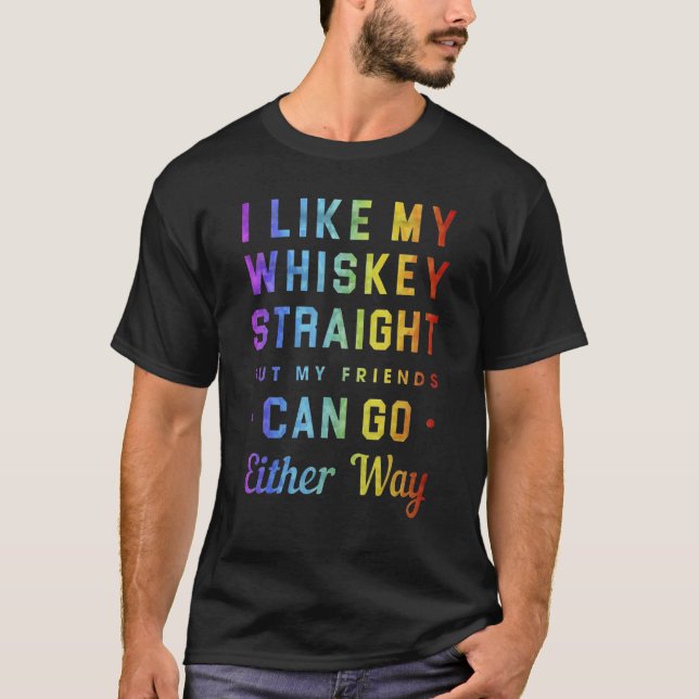T-shirt J'Aime Mon Whiskey Tout De Suite Mais Mes Amis Peu (Devant)