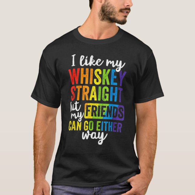 T-shirt J'Aime Mon Whiskey Tout De Suite Mais Mes Amis Peu (Devant)