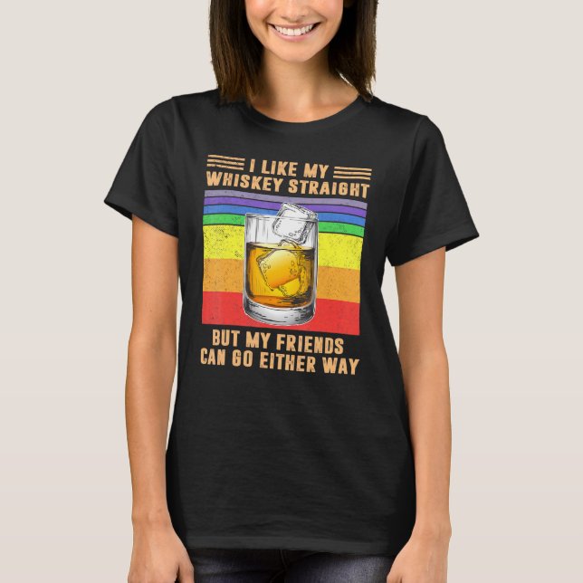 T-shirt J'Aime Mon Whiskey Tout De Suite Mais Mes Amis Peu (Devant)