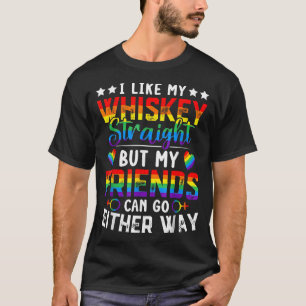 T-shirt J'aime mon Whisky sec mais mes amis sont LGBT
