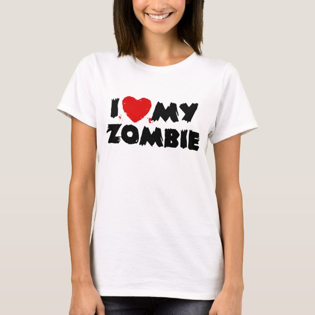 T-shirt J'Aime Mon Zombie (Devant)