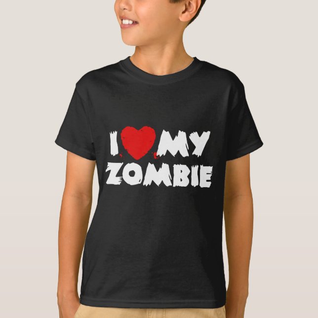 T-shirt J'Aime Mon Zombie (Devant)