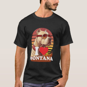 T-shirt J'aime Montana Chien