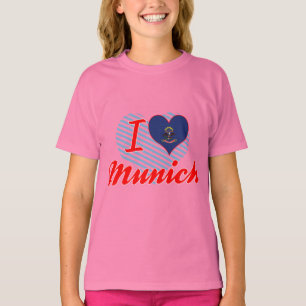 T-shirt J'aime Munich, le Dakota du Nord