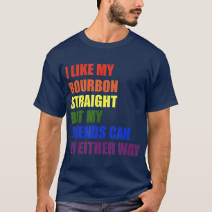T-shirt J'aime My Bourbon Stright pour Gay and LGBT