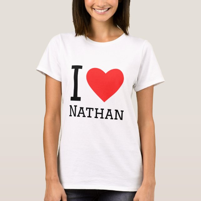 T-shirt J'aime Nathan (Devant)
