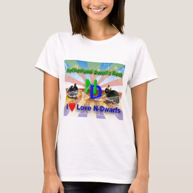 T-shirt J'aime Netherland Dwarf Bunnies (Devant)
