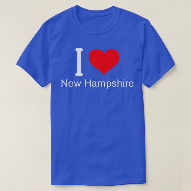 T-shirt J'aime New Hampshire 2 (Design devant)