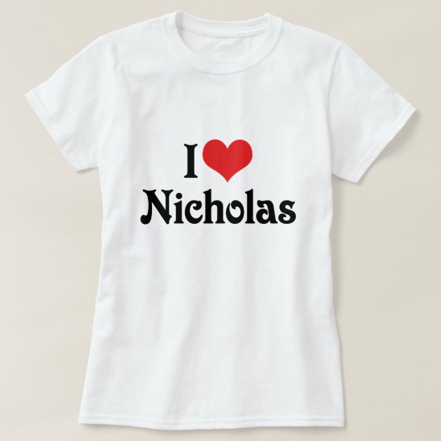 T-shirt J'aime Nicholas (Design devant)