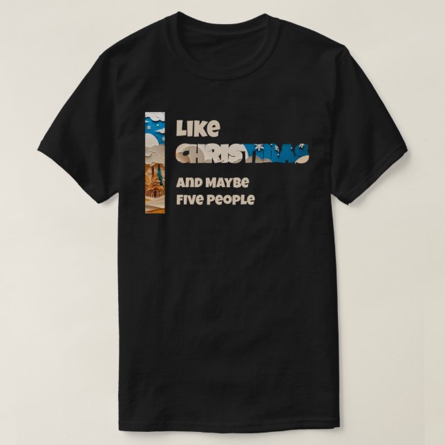 T-shirt J'aime Noël (Design devant)