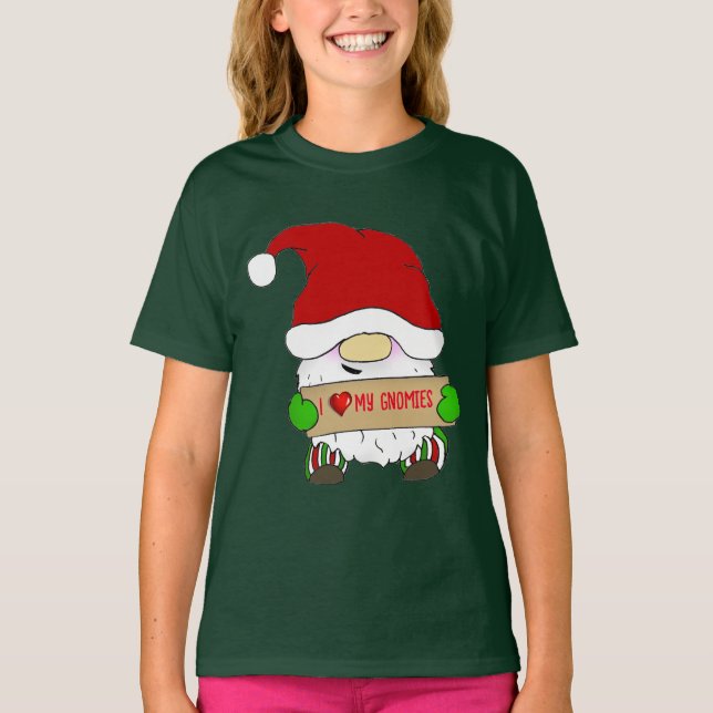 T-shirt J'aime Noël Gnome (Devant)
