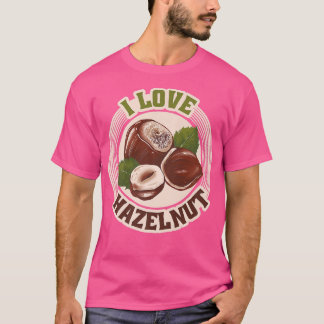 T-shirt J'aime noisettes amoureux cadeaux automne