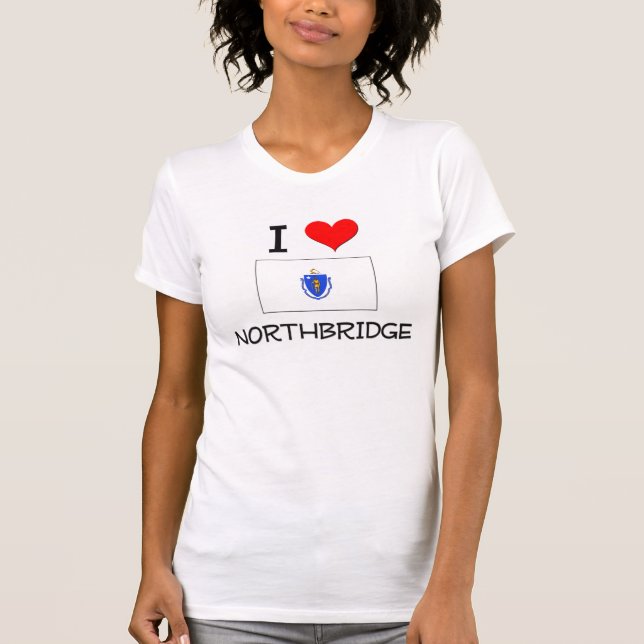 T-shirt J'aime Northbridge le Massachusetts (Devant)
