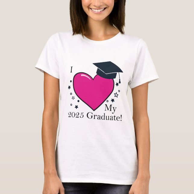 T-shirt J'aime notre diplômé (Devant)