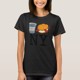 T-shirt J'Aime Ny New York Bacon Egg Et Fromage Et Café