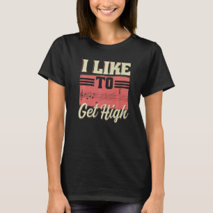 T-shirt J'Aime Obtenir Des Notes De Musique Élevée Chorale