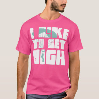 T-shirt J'Aime Obtenir High Retro skydiver Plane Skydiving