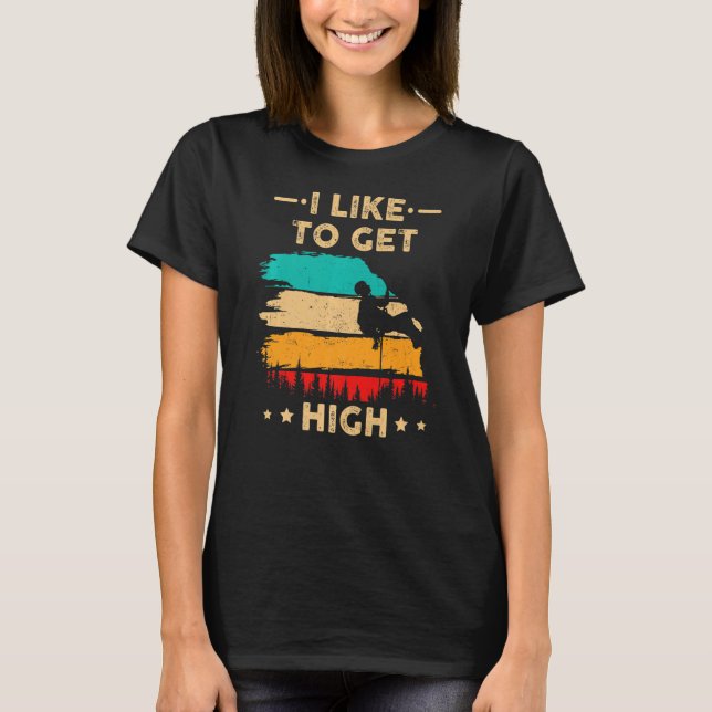 T-shirt J'Aime Obtenir High Rock Escalade Climber Boulderi (Devant)