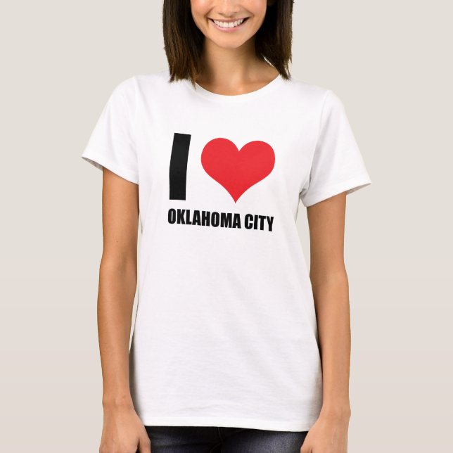 T-shirt J'aime Oklahoma city (Devant)