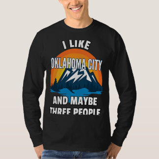 T-shirt J'Aime Oklahoma City Et Peut-Être Trois Personnes