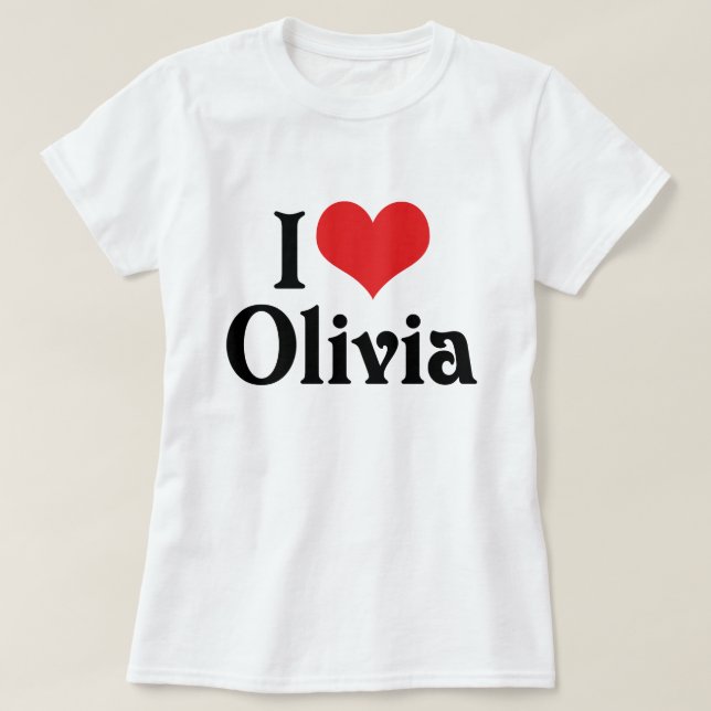 T-shirt J'aime Olivia (Design devant)