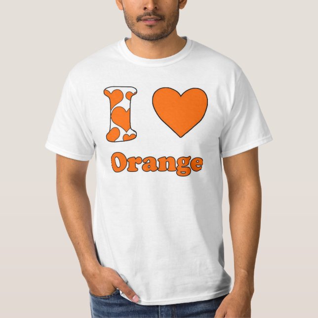 T-shirt J'aime Orange (Devant)