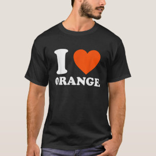 T-shirt J'Aime Orange I Heart Orange Squad Drôle Pour Frui