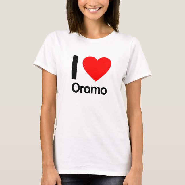 T-shirt j'aime oromo (Devant)
