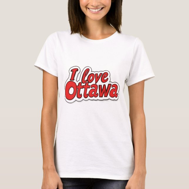 T-shirt J'aime Ottawa Graphique (Devant)