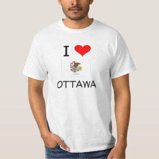T-shirt J'aime OTTAWA l'Illinois