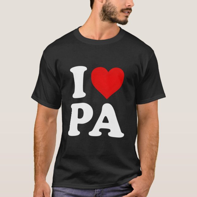 T-shirt J'aime Pa He Pennsylvanie (Devant)