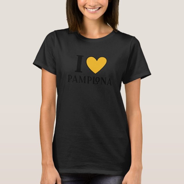 T-shirt J'aime Pamplona Espagne Premium (Devant)