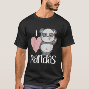 T-shirt J'Aime Pandas Panda Pour