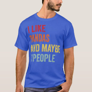 T-shirt J'Aime Pandas Peut-Être 3 Personnes