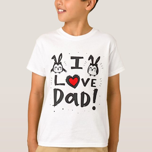 T-shirt J'aime papa (Devant)