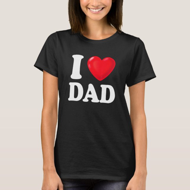 T-shirt J'aime papa de coeur (Devant)