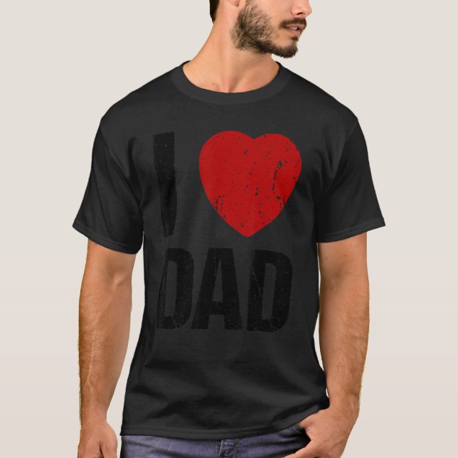 T-shirt J'aime papa fille fils père (Devant)