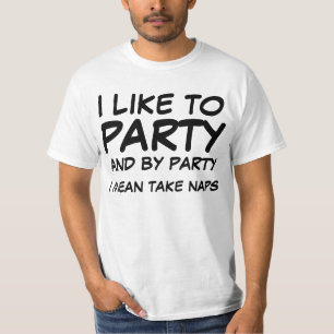 T-shirt J'aime party, et par la partie, je veux dire des