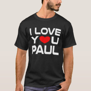 T-shirt J'aime Paul Red Heart pour dire Chéri je t'aime