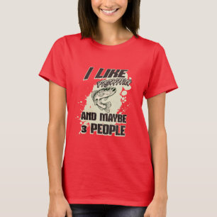 T-SHIRT J'AIME PÊCHER ET PEUT-ÊTRE 3 PERSONNES