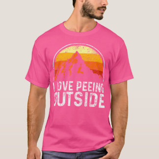 T-shirt J'Aime Peeing Extérieur Camping Vintage Randonnée