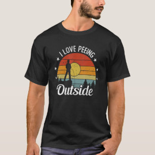 T-shirt J'Aime Peeing Extérieur Funny Camping Plaisanterie