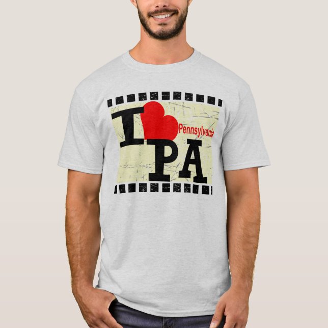 T-shirt J'aime Pennsylvanie (Devant)