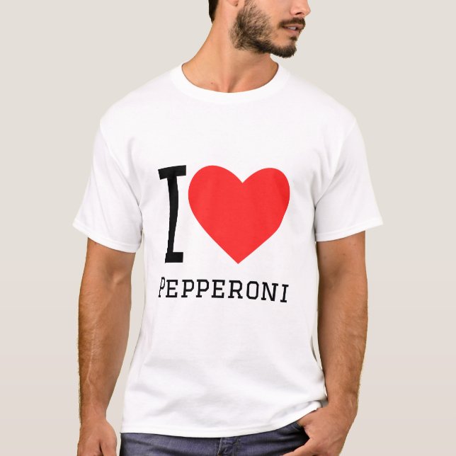T-shirt J'aime pepperoni (Devant)