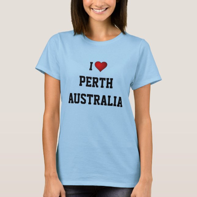 T-SHIRT J'AIME PERTH, AUSTRALIE (Devant)