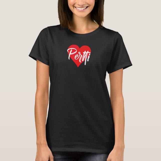 T-shirt J'aime Pertti prénom d'amour cœur (Devant)