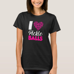 T-shirt J'Aime Pickleball Coeur Pickle Joueur Ball Hommes