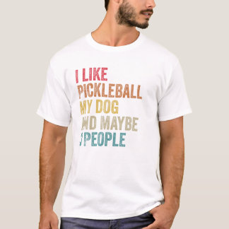 T-shirt J'aime Pickleball My Dog peut-être 3 personnes Hom